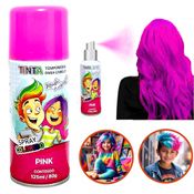 Tinta de Cabelo Temporária Rosa Spray lavável Cabelo Maluco Festas Carnaval