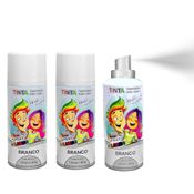 3 Tintas de Cabelo Temporária Branca Spray lavável Cabelo Maluco Festas Carnaval