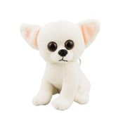 Chaveiro Cachorro Chihuahua Branco 15cm - Pelúcia - Tudo em Caixa