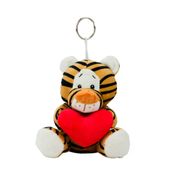 Chaveiro Tigre Coração 16cm - Pelúcia - Tudo em Caixa