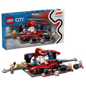 City Pit Stop e equipe da F1® com carro Ferrari Lego 60443