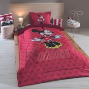 Edredom Cama Solteiro Minnie Romântica 1,60m X 2,40m