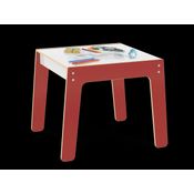 MESA DE MADEIRA INFANTIL VERMELHA