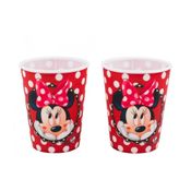 Jogo Com 2 Copos Plástico Minnie 400ml Disney