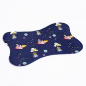 Tapete Pet fixador Comedouro Cachorro Gato Anti Derrapante Marinho