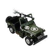 Miniatura Jeep Militar 21x38x17cm - Retrô - Tudo em Caixa