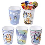 5 Copos Bluey e Bingo Festa Lembrança p/ Sacolinha Surpresa