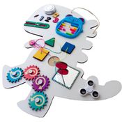 PAINEL SENSORIAL DINO BRINQUEDO AUTISTAS EDUCATIVO 4 ANOS