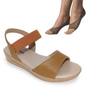 Kit Sandália Usaflex Plataforma Feminina + 2 Pares de Meias
