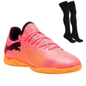 Kit Chuteira Futsal Puma Future 7 Play It Junior + Meião