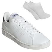 Kit Tênis Adidas Advantage Base Masculino + Par De Meia