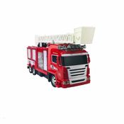Carrinho De Controle Remoto Caminhão De Bombeiros CKS 1:30 Com Luzes