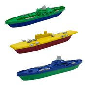 Navio Barquinho Kit 3 Barcos Frota Naval Porta Avioes Gulliver
