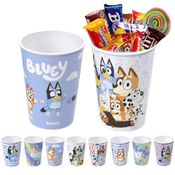 Kit 10 Copos p/ Doces Festa Infantil Aniversário Sacola Surpresa Páscoa Bluey e Bingo