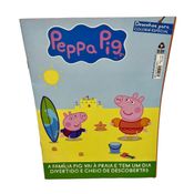 Revista Atividade para colorir Peppa Pig -  Família Pig vai á praia.