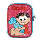 Estojo Box 100 Pens Luxcel Turma da Mônica Rosa e Azul