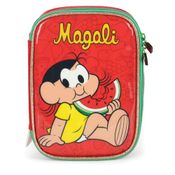 Estojo Box 100 Pens Luxcel Turma da Mônica Magali Vermelho