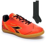 Kit Chuteira Futsal Diadora Squadra + Par de Meião
