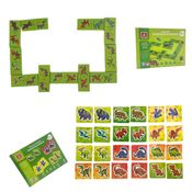Brinquedo Dinossauro Jogo Da Memoria E Domino Em Madeira