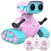 Robô ALLCELE Recarregável, Controle Remoto com Música e Olhos LED, Ideal para Meninos e Meninas, Presente Perfeito para Crianças. Cores Rosa e Azul.
