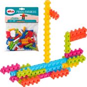 Pinos Mágicos Elka 100 Peças - Peças Para Encaixar e Montar Brinquedo Crianças +4 Anos