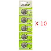 Pack de Blister 5 Unid. Bateria FX-CR2032 Lithium 3v Tipo Botão Flex - CR2032 (10x)