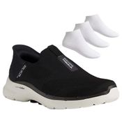 Kit Tênis Skechers Go Walk 6 Masculino + 3 Pares de Meias
