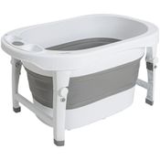 Banheira Dobrável Kiddo Ofurô Oyster Cinza e Branco