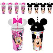 10 Copos Minnie Rosa e Mickey de Orelhas p/ Festa Infantil Lembrancinha Decoração Sacola Surpresa