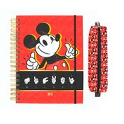 Kit Estojo Escolar Caderno Argolado Mickey mouse Disney Dac