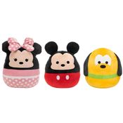 Kit Squishmallows Disney Mickey, Minnie e Pluto Sunny 3175
