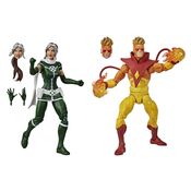 Conjunto De Figuras Articuladas - 22Cm - Disney - Marvel Legends Series - X-Men - Rogue e Pyro - Hasbro