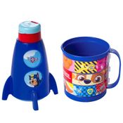Kit Especial Garrafinha Foguete e Caneca Patrulha Canina
