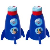 Kit 2 Garrafas De Foguete Infantil Giratória Patrulha Canina