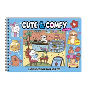 Cute & Comfy Super Extra Edição 04 - Livro de Colorir Adulto - Capa Dura Holográfica