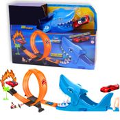 Pista Para Carrinhos Hot Wheels Tubarão mais Carrinho