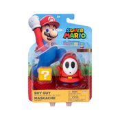 Boneco Shy Guy de 7cm com Bloco ? - Super Mario