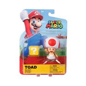 Boneco Toad de 8cm com Bloco ? - Super Mario