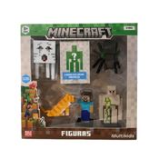 Minecraft - Pack com 6 Figuras - Modelo 1 - Multikids