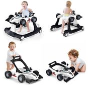 4-em 1 Baby Walker. Atividade empurre walker w por 3 alturas ajustáveis. Rodas lisadas com velocidade ajustável por