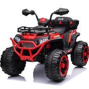 Quadriciclo Eletrico Bandeirante Super ATV com Bau 12V Vermelho