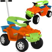Carrinho de Passeio Andador Bandeirante Quadriciclo Laranja