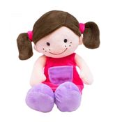 Boneca Sorridente Roupa Pink 29 cm