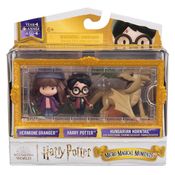 Bonecos Harry, Hermione e Rabo-Córneo Húngaro - Harry Potter