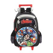 Mochila de Rodinhas Vingadores Avengers Preta Luxcel