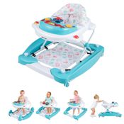 Baby Walker. 6 em 1 Combinador de bebê dobrável e bouncer. Walker de atividade infantil com rodas. Alturas ajustáveis