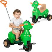 Carrinho de Passeio e Pedal Calesita Didino Verde Dinossauro