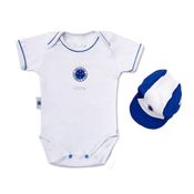 Kit Bebê Cruzeiro com Body e Boné Oficial