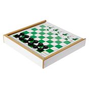 Damas E Ludo Jogo De Tabuleiro 2x1 Estojo Madeira Junges