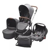 CARRINHO DE BEBE COMO 4 ASPHALT DIAMANTE COM MOISES + BOLSA + BEBE CONFORTO  - ABC DESIGN
